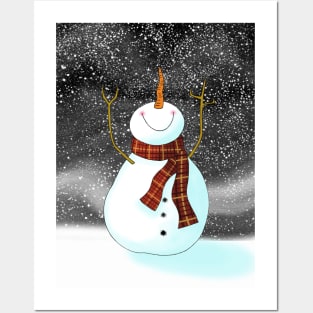 Christmas Snowman Posters and Art